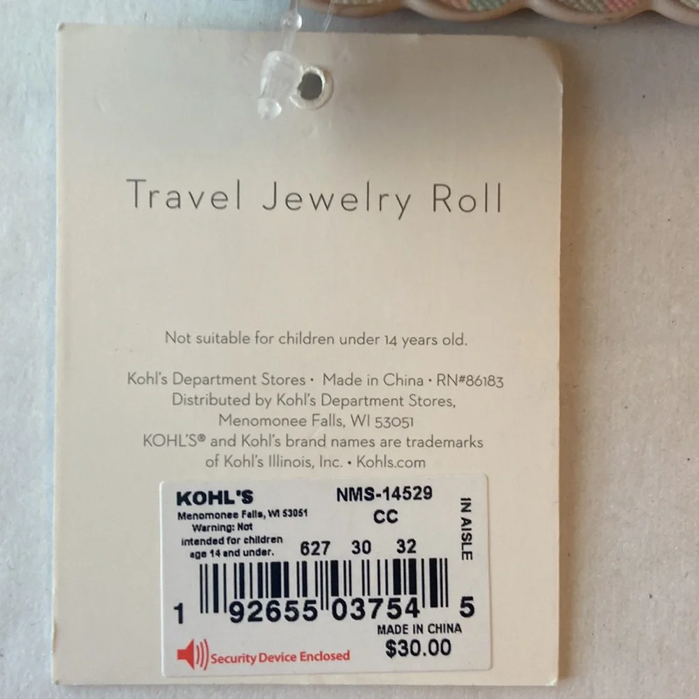 Jewelry Roll and Cosmetic Bag